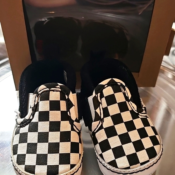 Vans Other - I Slip-On V Crib 'Checker - Black White' NB VANS SNEAKERS ADORABLE COOL